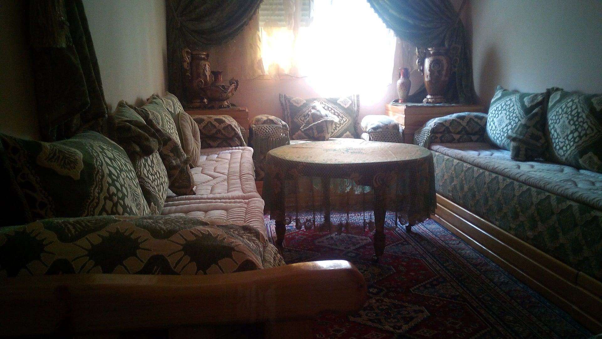 A Moroccan salon, the light coming in